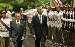 “This is a new day,” Obama said, standing alongside Castro after their meeting at Havana's Palace of the Revolution.
