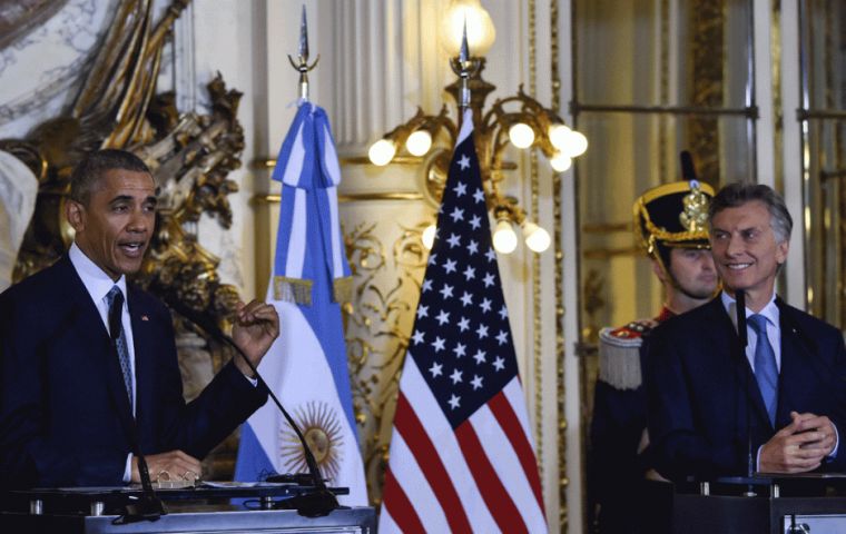 Obama said Argentina was a critical partner as the United States seeks to “promote prosperity and peace and opportunity in the region as a whole.”