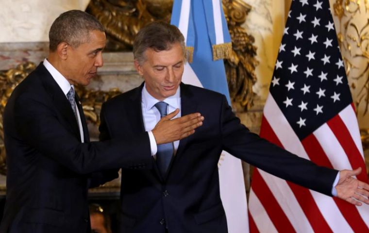 “You are at home,” Macri told Obama and underlined his “very important leadership” in terms of a “green agenda” 