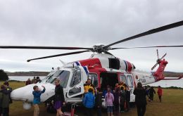 The local community came to meet and greet the new AAR SAR Helicopters and crew who will replace the RAF Sea King Helicopters.