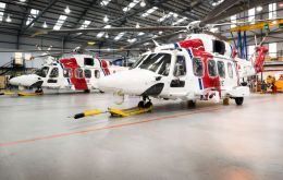 Two new AW-189 helicopters customized by Finmeccanica were sourced to meet the requirements set out by the UK Ministry of Defense for S&R operations