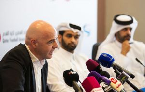 Infantino said the hosting of the FIFA World Cup is an opportunity to set a benchmark in terms of sustainable and fair conditions for all workers in Qatar.