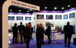 The Falklands, a regular exhibitor at the Seafood Expo is attending with the Falkland Islands Fishing companies association, and chair Mrs. Cheryl Roberts. (Pic J.Marsh Twitter)