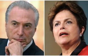 If Rousseff is removed for 180 days from office, Michel Temer, who remains vice president, would then become acting president.