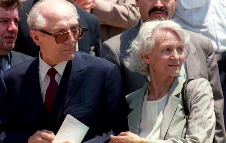 Honecker was a prominent member of the East German communist party and served as education minister under her husband
