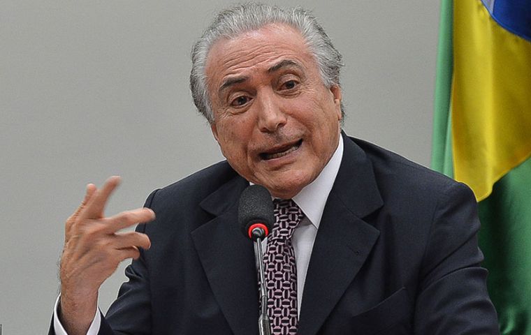  “It is urgent we calm the nation and unite Brazil,” said Temer after a signing ceremony for his incoming cabinet. 