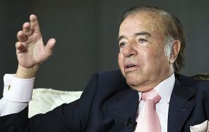 Menem said he believes his son was killed by the Lebanon-based group Hezbollah, which prosecutors also suspect was behind two 1990s bombings in Buenos Aires.