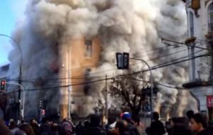 One man died of asphyxiation after masked demonstrators burned a pharmacy and a supermarket in downtown Valparaiso, which is where Chile’s congress meets.