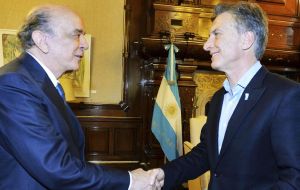 The Brazilian official also held a private meeting with Argentine president Mauricio Macri