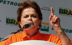 “We know where this oil is, we know its quality and they want to privatize it. Well, that's what it means to assign it to a handful of economic groups,” Rousseff said 