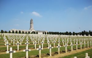 The Douaumont ossuary holds the remains of 130,000 soldiers, both French and German