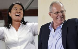 Keiko Fujimori has an insignificant lead (statistical tie) over her rival, Pedro Pablo Kuczynski, ahead of the Sunday run-off vote