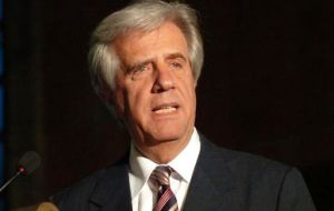 President Tabare Vazquez emphasized that Uruguay's position remains as expressed in the 'dialogue' statement shared with Argentina, Chile and Colombia.