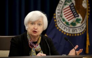 Ms Yellen said “positive economic forces have outweighed the negative”, her strongest indication yet that the Fed will raise rates this boreal summer.