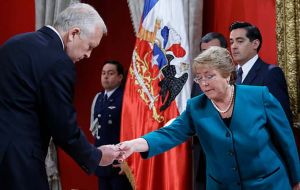 Burgos was named chief of staff when Bachelet reshuffled her cabinet in May 2015 in an attempt to revive her popularity, which now stands at an all-time low of 24%.