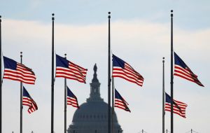 Obama has ordered flags on federal buildings to be flown at half mast until sunset on Thursday.