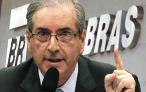 Cunha is the only sitting Brazilian lawmaker to face trial in the Petrobras massive bribery investigation He was indicted for a $5 million bribe related to drill/ships.