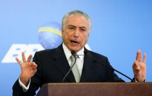 Temer said that those accusations come at a time when, as interim president, he is trying “to bring the country out of the deep crisis in which it is submerged.”