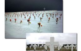 The Argentine cemetery in Darwin which holds the remains of Argentine combatants from the 1982 conflict including 123 graves “only k	nown by God”