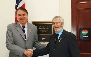 MLA Gavin Short with Representative Alay Grayson (L) from Florida 