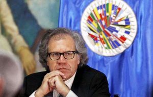 The Caracas meeting came the day before OAS was to discuss a proposal by its head, Luis Almagro, to invoke the regional body's Democratic Charter