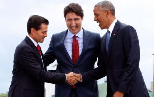 Presidents Peña Nieto,Canadian PM Justin Trudeau and Obama finalized their reconciliation with the first North American leaders' summit since 2014