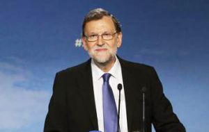 Spain's Rajoy, struggling to prevent the autonomous region of Catalonia from breaking away, said Madrid would oppose any EU negotiation with Scotland.