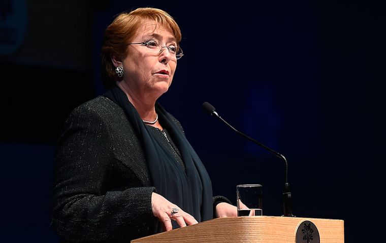 Michelle Bachelet urged the bloc to expand integration efforts to Mercosur, the other Latin American alliance, to obtain greater benefits.