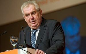 “I disagree with those who are for leaving the European Union,” Czech Radio quoted Zeman as saying at a meeting with citizens in the town of Velke Mezirici 