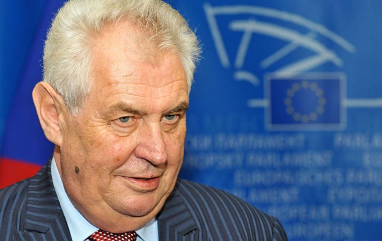 Zeman has no power to call a referendum but is an influential leader in a country where euro-skepticism is widespread. The Czech Republic joined the bloc in 2004.