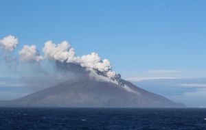 Zavodovski Island is in the South Sandwich archipelago and its volcano Mt Curry has been erupting since March 2016. 