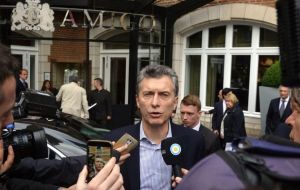 Macri in Spain said Venezuela was violating all human rights and anticipated that ”we (Argentina) will be presiding over Mercosur in the coming months” 
