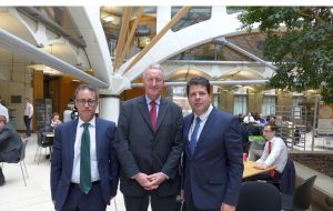 The Gibraltar team also visited Labour shadow foreign affairs secretary Hilary Benn