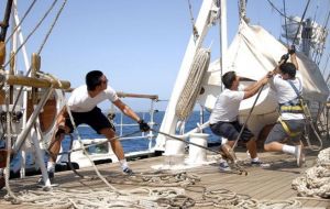 Around 11,000 Argentine seamen have been trained aboard and Libertad and holds the world speed record for crossing the North Atlantic Cape Race 