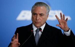 “This agreement will help growth and to create one of the main social rights, which is the right to work”, said Temer at the ceremony announcing the pact