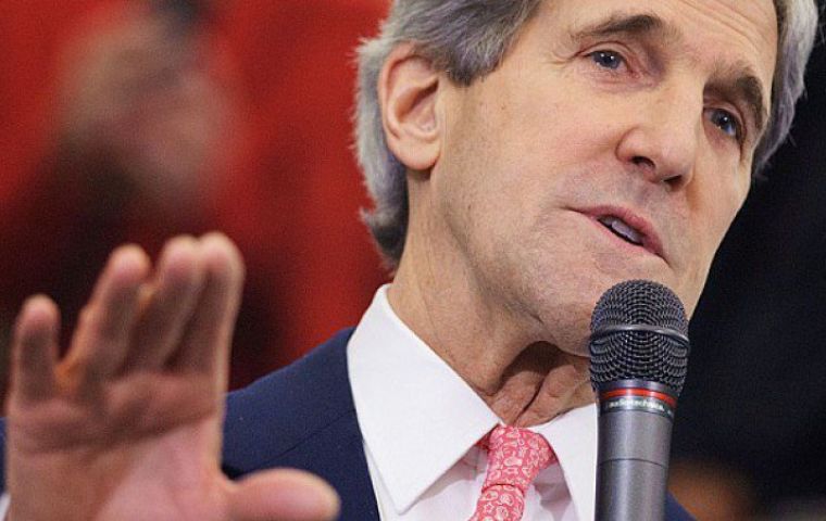 Kerry addressed growing local discontent over an economy beset by stagflation. “It’s not all going to change overnight,” Kerry told a group of business leaders