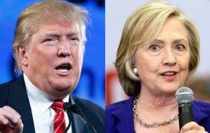 As Trump faces several polls showing him trailing Clinton, he portrayed Hillary as the “nominee from yesterday”