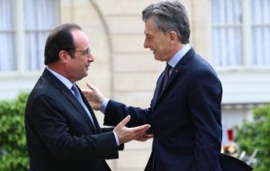 President Macri and French leader Hollande have met in Buenos Aires and Paris, and will be attending the G20 summit in China