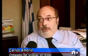 Brazil summoned Uruguay's ambassador Carlos Amorin, to the Foreign Ministry to express Brazil's deep displeasure and pretended clarifications.
