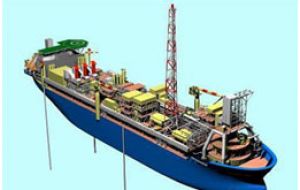 The Floating Production Storage and Offloading Vessel (FPSO) will be anchored to the seabed, and once operational, the production wells will produce reservoir fluids to the Sea Lion FPSO.