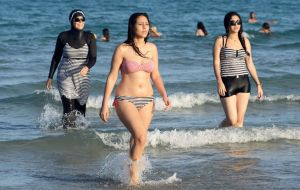 The 48-year-old Sydney woman said the swimsuits represented freedom and healthy living - not oppression.