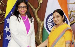 Venezuelan foreign minister Delcy Rodriguez trip to India to advance trade talks have no significance, “Venezuela is not part of those talks”