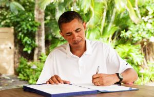 Obama, who was born in Hawaii and spent most of his childhood there, made curbing climate change a central part of his time in the White House