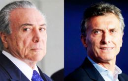The relationship with Temer is “very good and very positive,” a representative of Macri’s delegation as quoted by La Nación