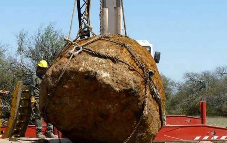 The discovery was made in an area called Campo del Cielo, which lies in the municipality of Gancedo, where a meteor shower hit approximately 4000 years ago.