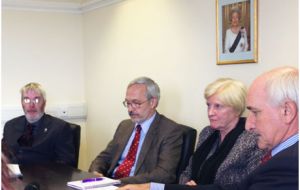 MLAs Gavin Short, Barry Elsby, Phyl Rendell and Mike Summers address questions from the media this morning.