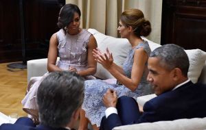Tuesday evening the Macris will be meeting the Obama couple at the official US president reception  