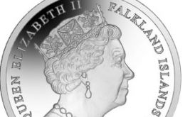  The coins are struck in gold and silver and are produced by the Pobjoy Mint on behalf of the Falklands government and treasury.