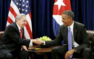 Obama and Raul Castro announced a thaw in relations in December 2014, and restored full diplomatic relations in July 2015. 