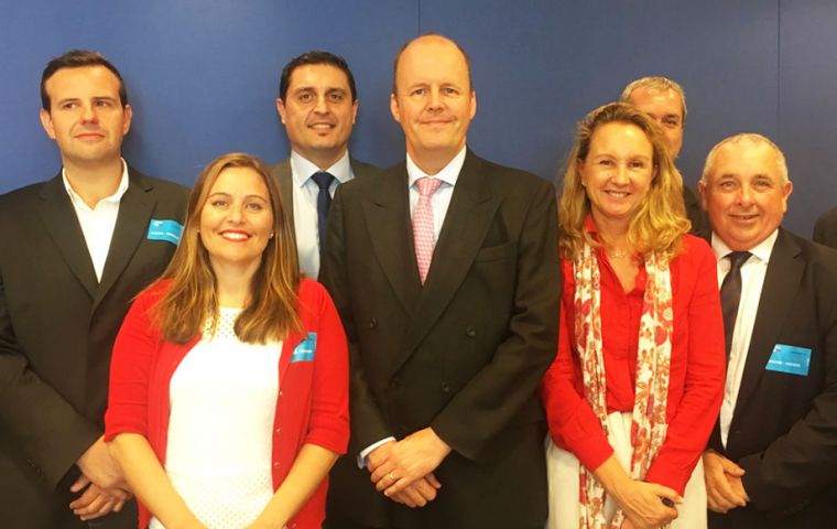 MEP Ashley Fox with members of the Gibraltar/Spain Cross Frontier Group (CFG) in Brussels